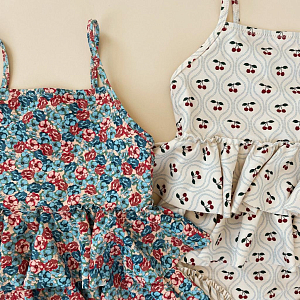 Детский купальник c рюшами Konges Slojd "Manuca Frill Cherry Motif", сладкая вишня